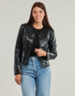Veste de cuirelle Guess LEONTINE Nero Giacche in pelle Donna - 2