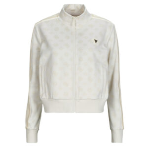 Felpe  Guess  PEONY TAPED FULLZIP SWEATSHIRT  Bianco -   Felpe Abbigliamento Donna