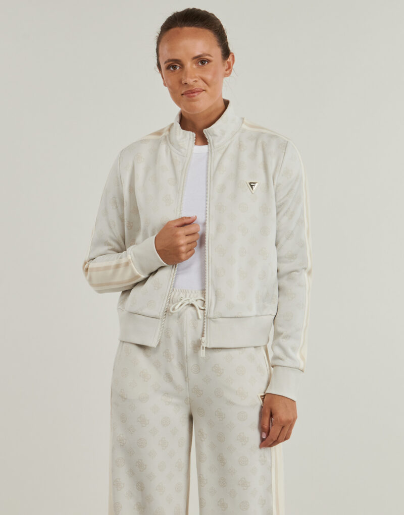Felpe Guess PEONY TAPED FULLZIP SWEATSHIRT Bianco Felpe Donna - 2