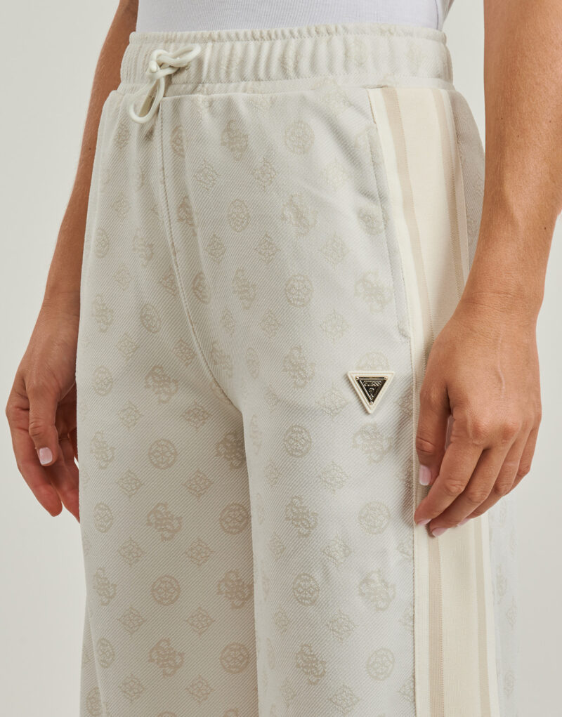 Pantaloni Sportivi Guess PEONY TAPED STRAIGHT LONG PANT Bianco Pantaloni Sportivi Donna - 5