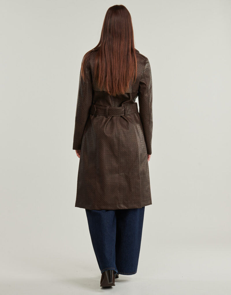 Trench Guess CARMEN PU TRENCH Marron Trench Femme - 4