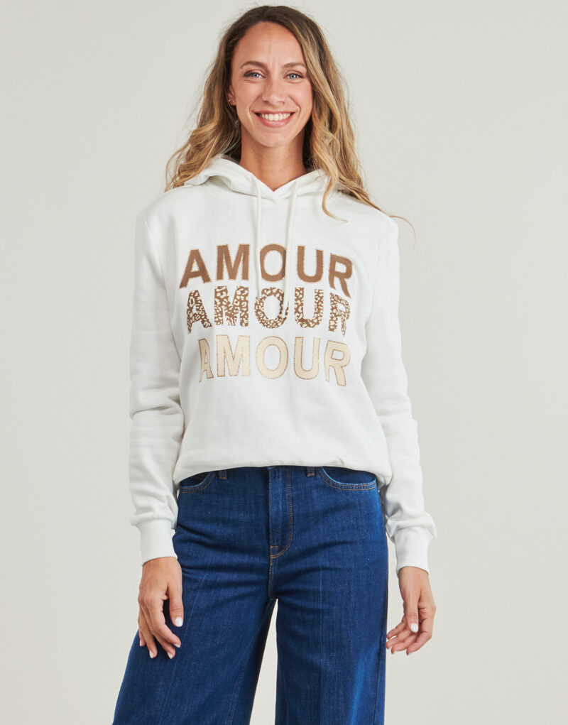 Felpe con cappuccio Only ONLMAIA L/S BELIEVE HOOD Bianco Felpe con cappuccio Donna - 2