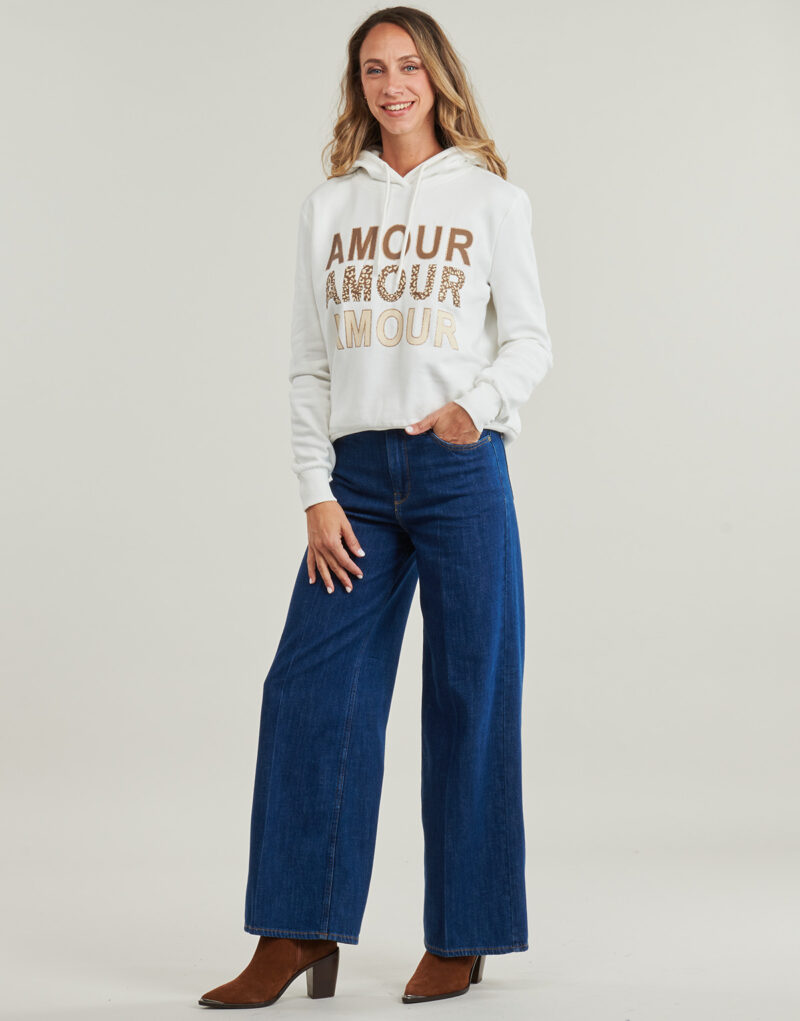 Felpe con cappuccio Only ONLMAIA L/S BELIEVE HOOD Bianco Felpe con cappuccio Donna - 3