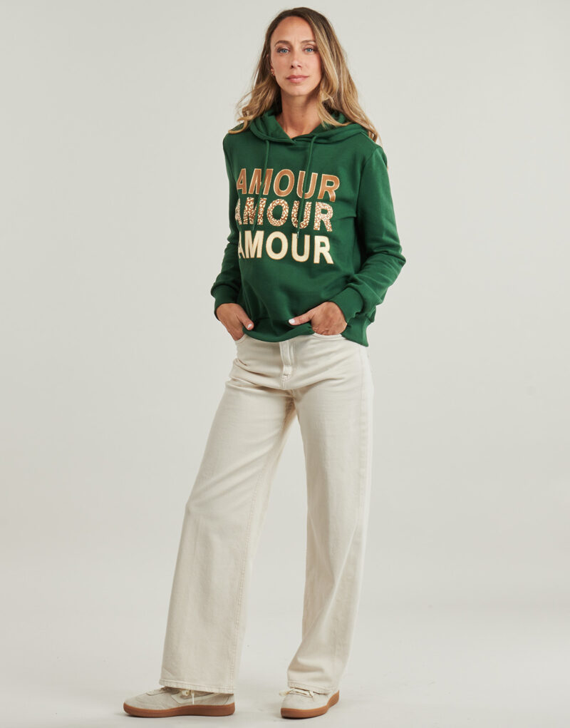Felpe con cappuccio Only ONLMAIA L/S BELIEVE HOOD Verde Felpe con cappuccio Donna - 3