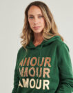 Felpe con cappuccio Only ONLMAIA L/S BELIEVE HOOD Verde Felpe con cappuccio Donna - 5