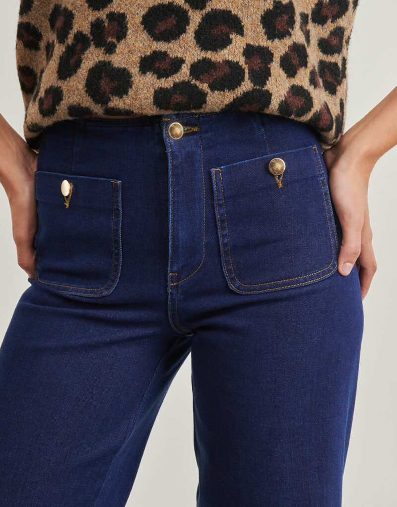 Jeans Flare Only ONLMADELINE HW WIDE Blu Jeans Flare Donna - 5