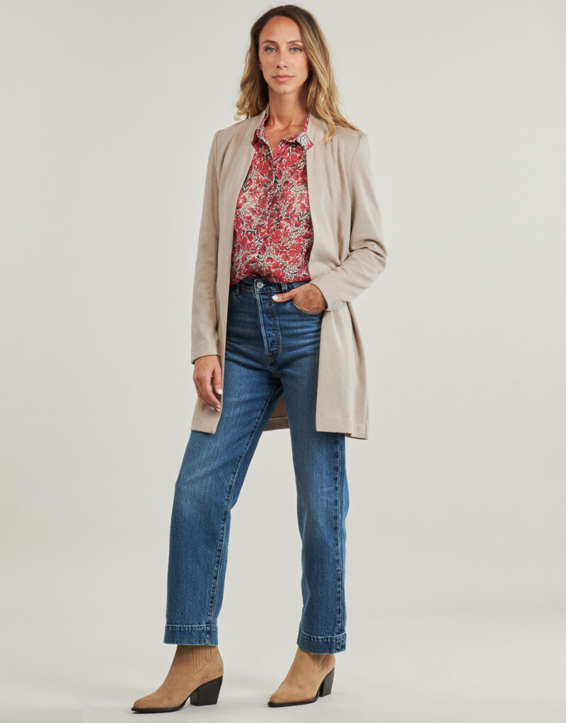 Giacca Only ONLSOHO-MAVI LIFE FAUX S COATIGAN Beige Giacche Donna - 3