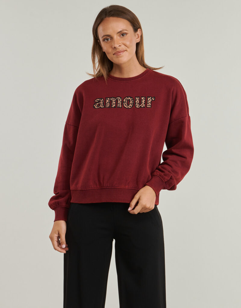 Felpe Only ONLLINDA Bordeaux Felpe Donna - 2