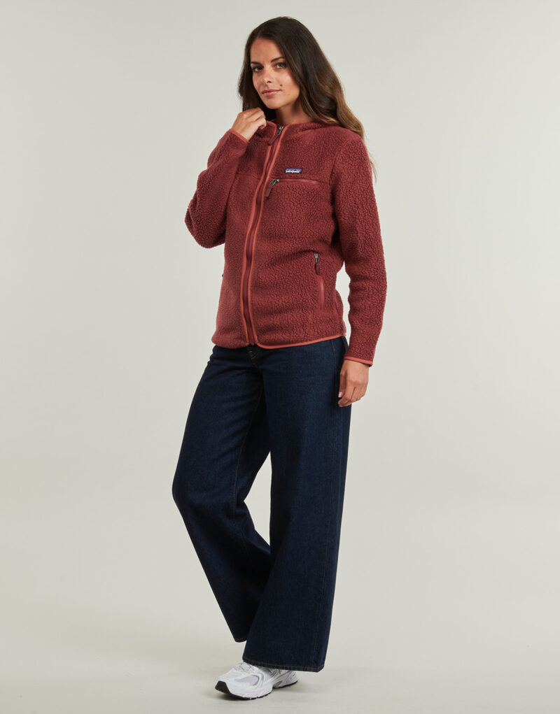 Felpa Patagonia W'S RETRO PILE HOODY Rosso Felpe Donna - 3