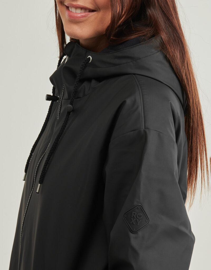 Mantella Roxy RAIN ROAD POLAR ZIP Grigio Mantelle Donna - 5