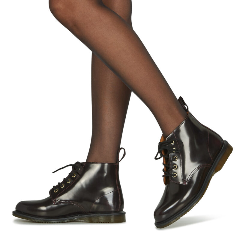 Dr. Martens Emeline Kirschrote Arcadia Red Damen-Ankle-Boots - Gr&ouml;&szlig;e 8