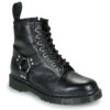 Dr. Martens 1460 HARNESS 8 EYE BOOT Nero Stivaletti Donna