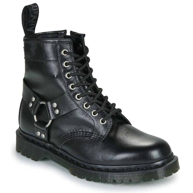 Dr. Martens 1460 HARNESS 8 EYE BOOT Schwarz Damen Stiefel - 1