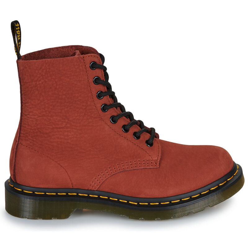 Dr. Martens 1460 Pascal 8 Eye Boot Russet Red Milled Nubuck RB Arancio Stivaletti Donna - 2