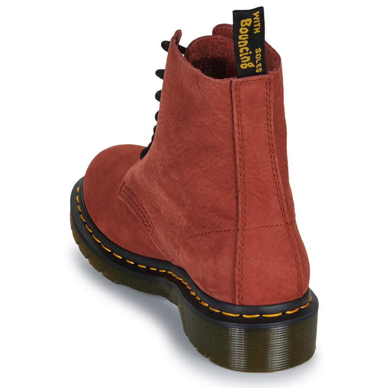 Dr. Martens 1460 Pascal 8 Eye Boot Russet Red Milled Nubuck RB Arancio Stivaletti Donna - 5
