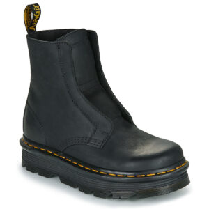 Dr. Martens  ZebZag Lace Less Laceless Boot Black Wyoming  Nero -  Stivaletti Donna
