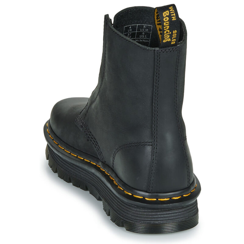 Dr. Martens ZebZag Lace Less Laceless Boot Black Wyoming Nero Stivaletti Donna - 5