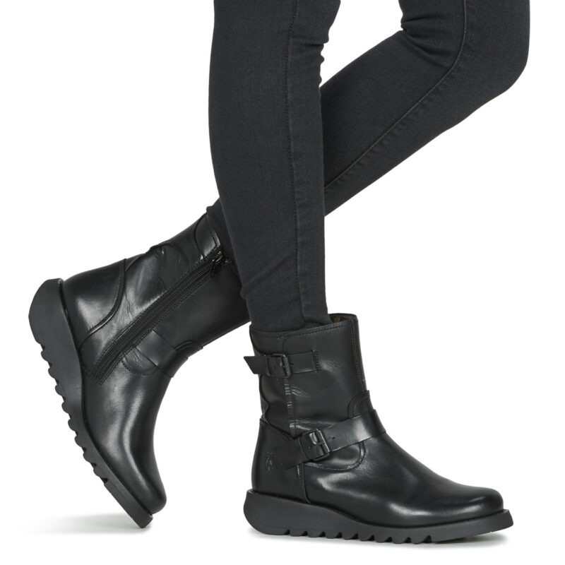 Fly London SORF Black Women's Ankle Boots - 8