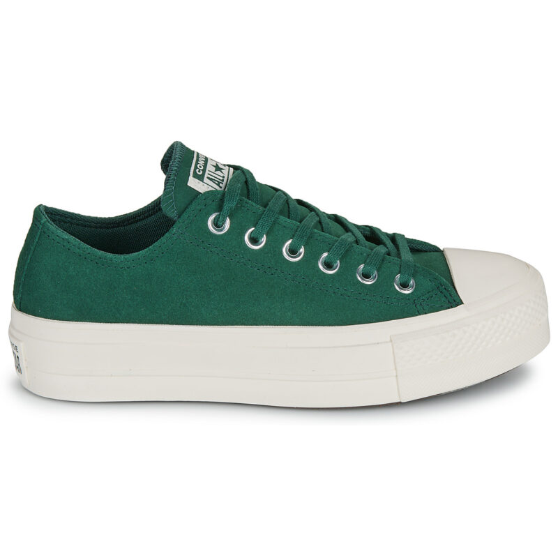 Converse CHUCK TAYLOR ALL STAR LIFT PLATFORM COLORFUL SUEDE Verde Sneakers basse Donna - 2