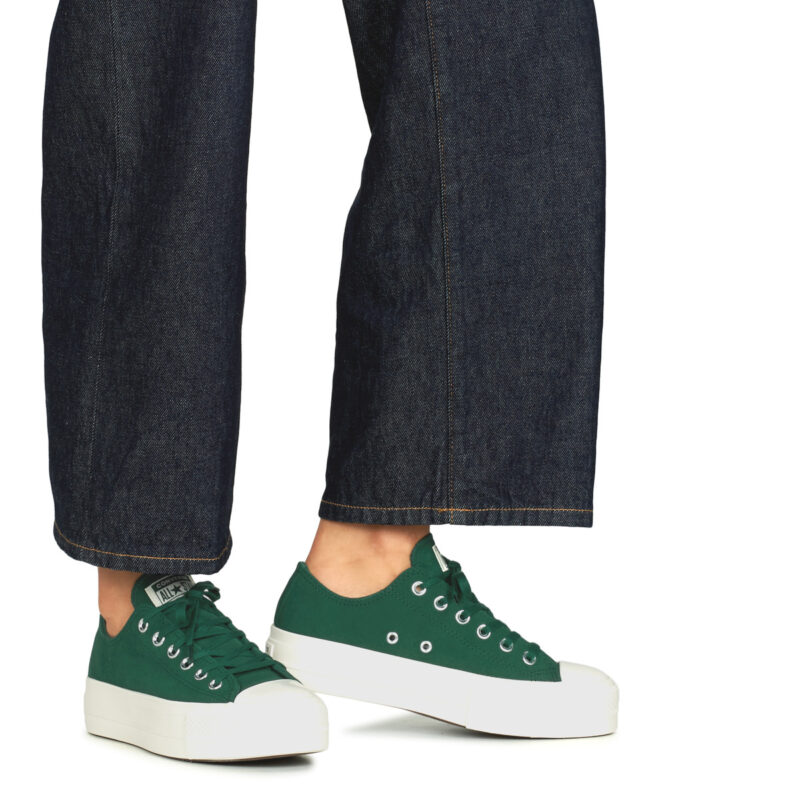 Converse CHUCK TAYLOR ALL STAR LIFT PLATFORM COLORFUL SUEDE Verde Sneakers basse Donna - 8