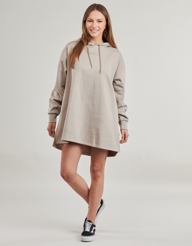 Kurzes Kleid Vans FLEECE DRESS Beige Kurze Kleider Damen - 2