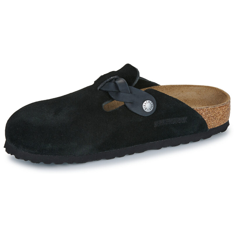 BIRKENSTOCK Boston Braided Pelle / Huilé / Suede / Black / Stretto Nero Zoccoli Donna - 4