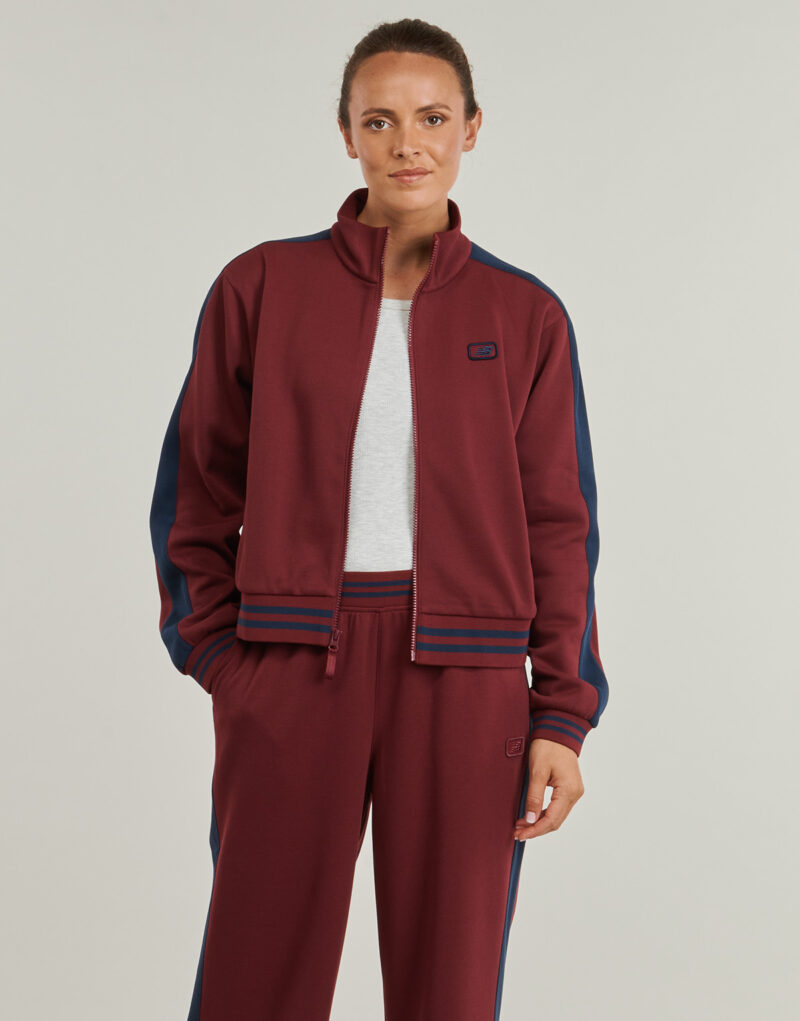 Giacca Sportiva New Balance POST SEASON PIQUE TRACK JACKET Rosso Giacche Sportive Donna - 2