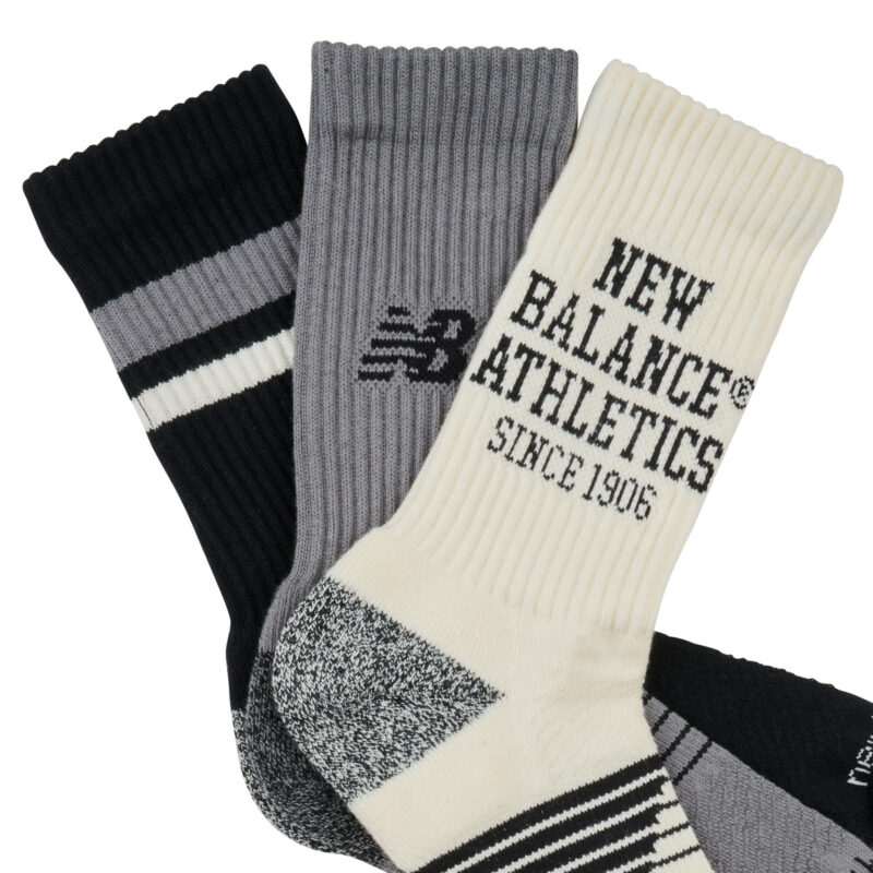 Calze sportive New Balance ACTIVE LIFESTYLE GRAPHIC CREW SOCKS 3 PACKS Grigio Calze sportive Donna - 2