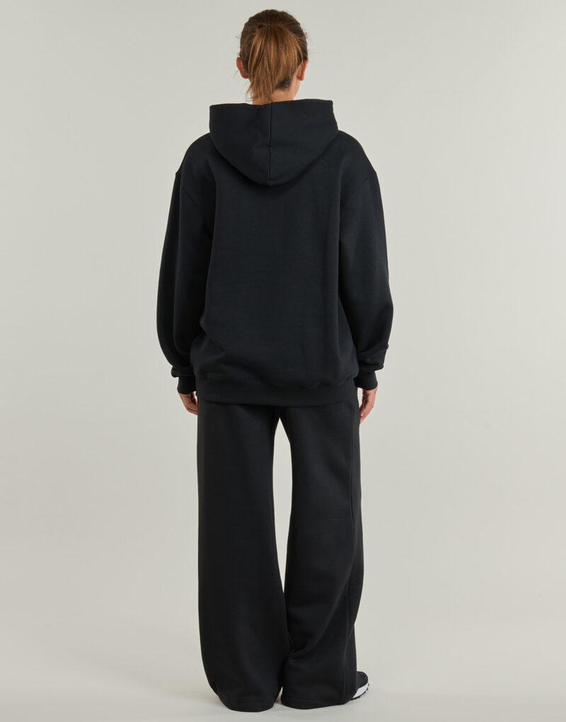 Felpe con cappuccio New Balance LINEAR HERITAGE FLEECE LONG HOODIE Nero Felpe con cappuccio Donna - 4