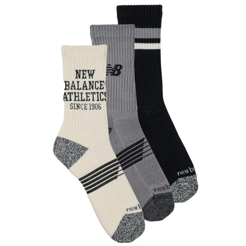 Calze sportive New Balance ACTIVE LIFESTYLE GRAPHIC CREW SOCKS 3 PACKS Grigio Calze sportive Uomo - 1