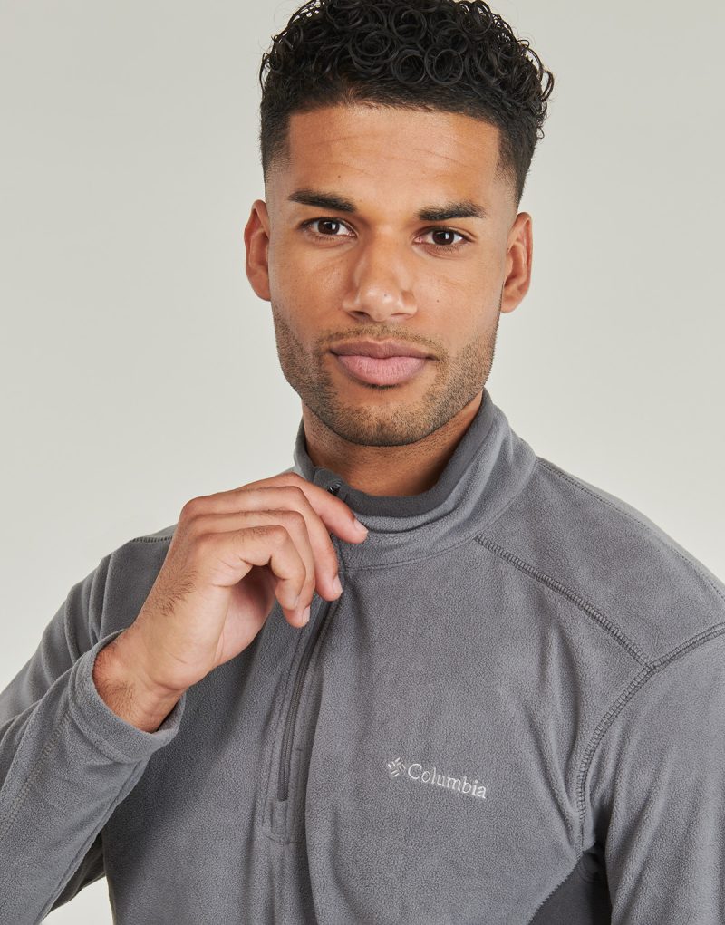 Felpa Columbia KLAMATH RANGE II HALF ZIP Grigio Felpe Uomo - 5