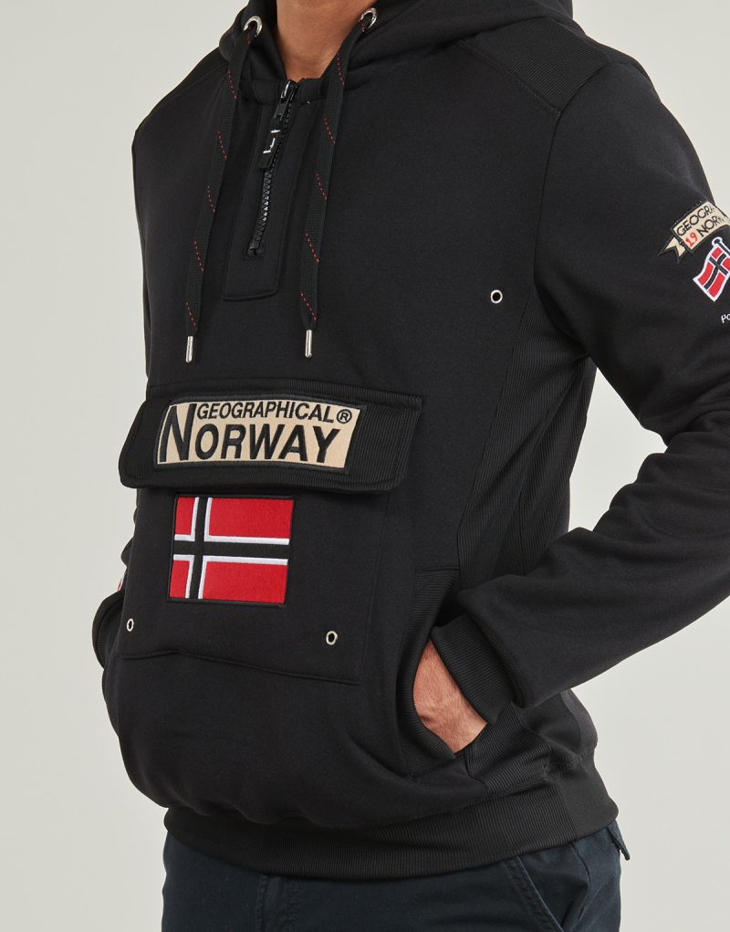 Geographical Norway GYMCLASS Black Sweater Men's Sweaters - 5