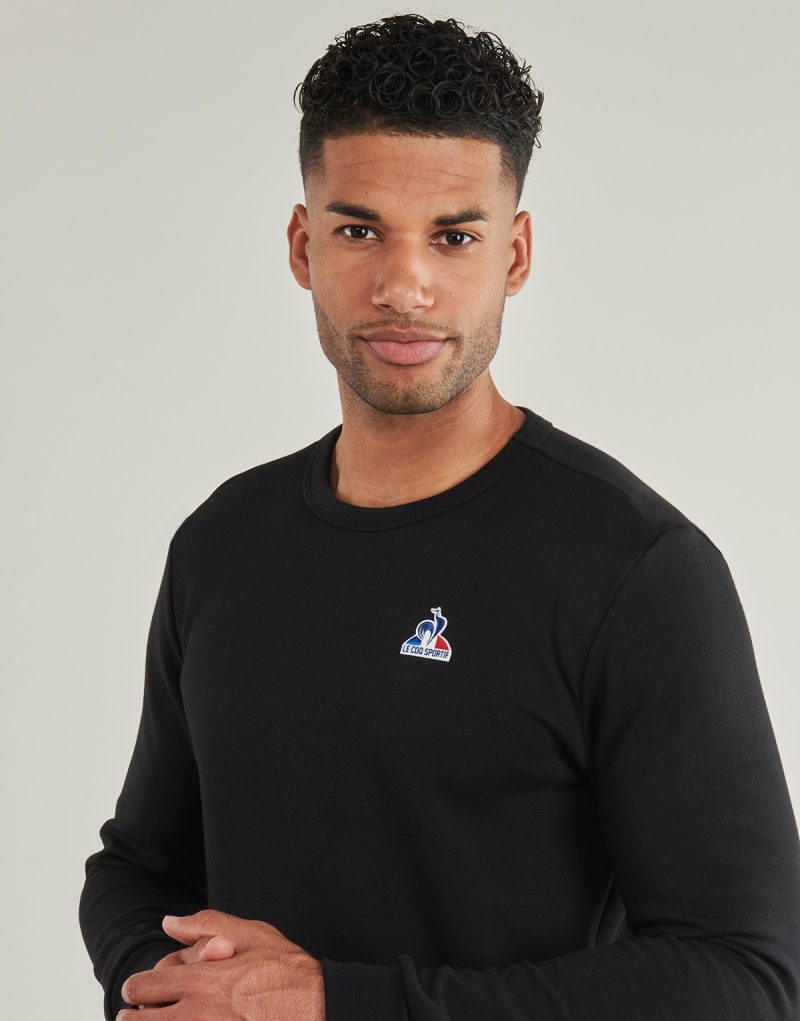Felpe Le Coq Sportif ESS Crew Sweat N°1 M Nero Felpe Uomo - 5