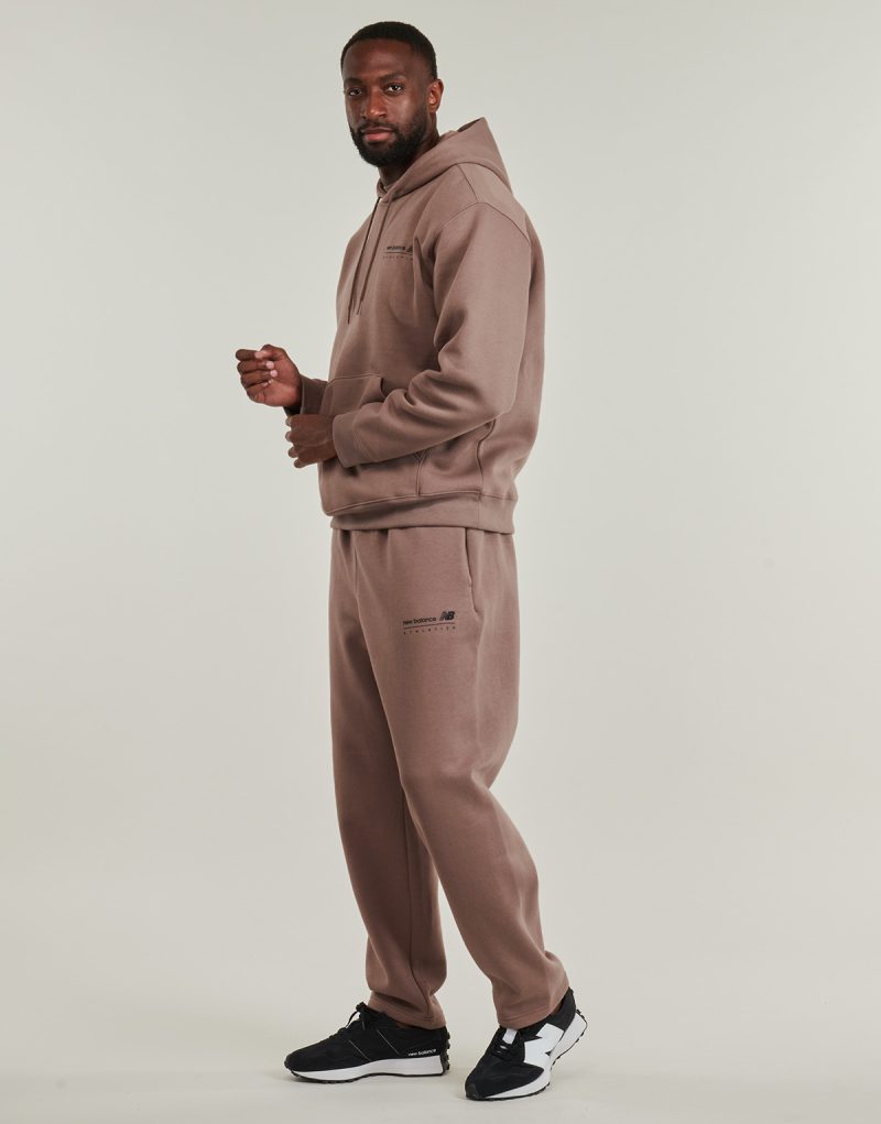 Felpe con cappuccio New Balance LINEAR GRAPHIC FLEECE HOODIE Marrone Felpe con cappuccio Uomo - 3