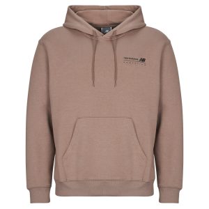 Felpa uomo New Balance  LINEAR GRAPHIC FLEECE HOODIE  Marrone New Balance 198686101255