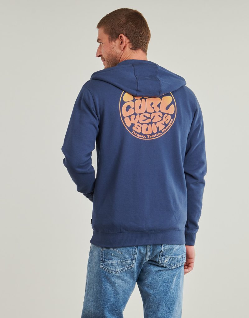 Felpe con cappuccio Rip Curl WETTIE PASSAGE ICON ZIP THRU Blu Felpe con cappuccio Uomo - 2