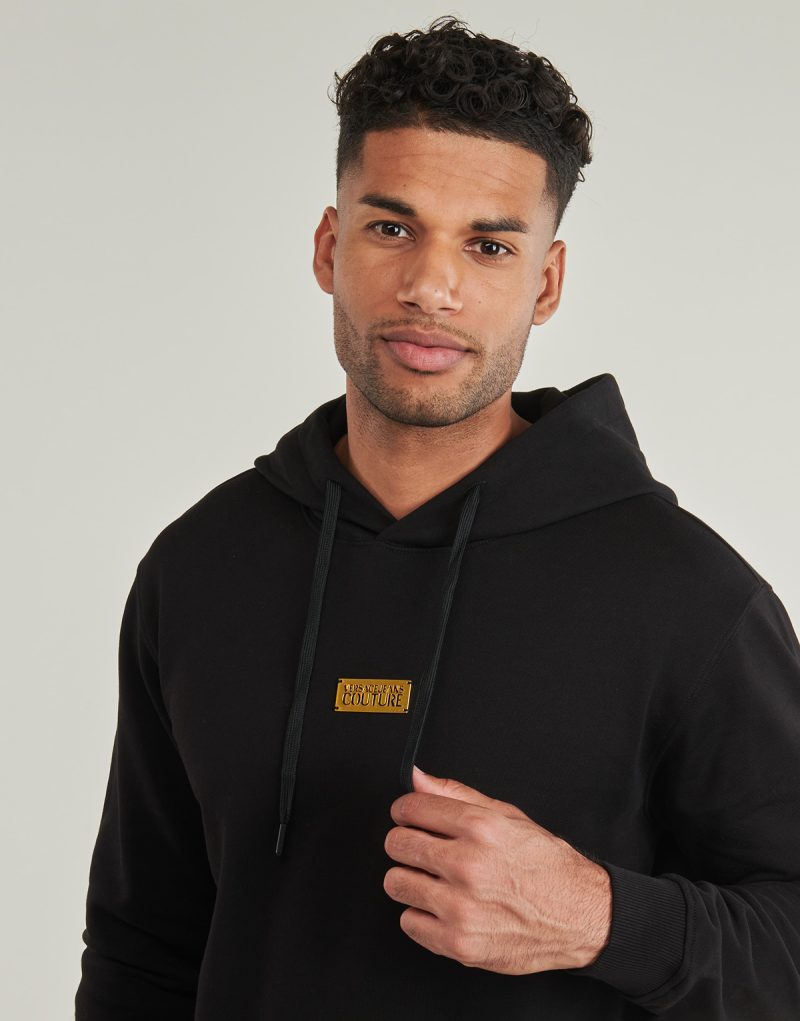 Sudaderas con capucha Versace Jeans Couture 79GAIT07 negras para hombre - 5