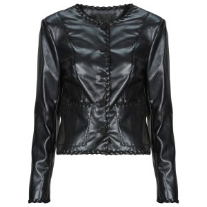 Giacca in pelle    LEONTINE  Nero