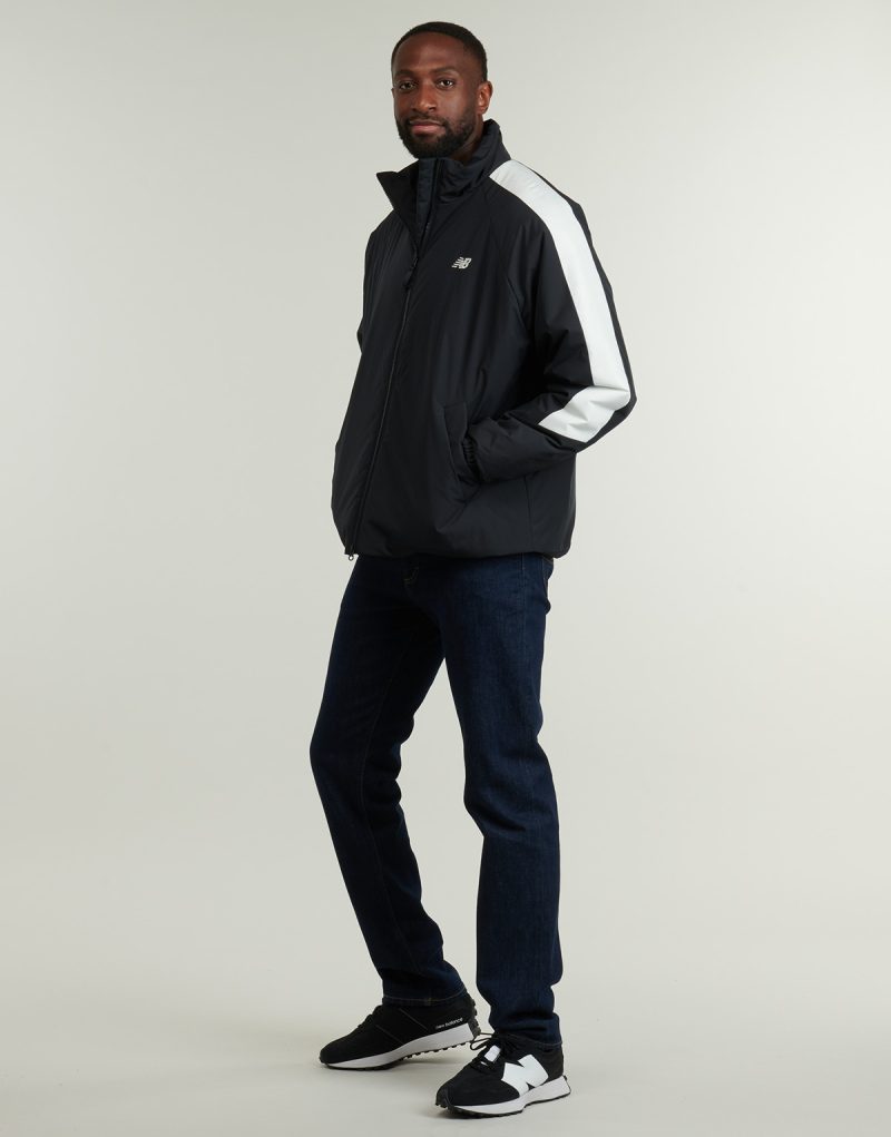 Chaqueta cortavientos New Balance Winterized para hombre, color negro - 3