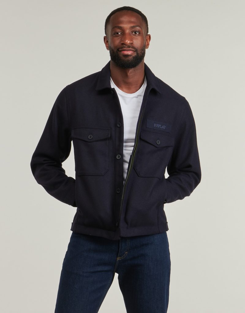 Veste Replay - Vestes noires pour hommes - Taille 2