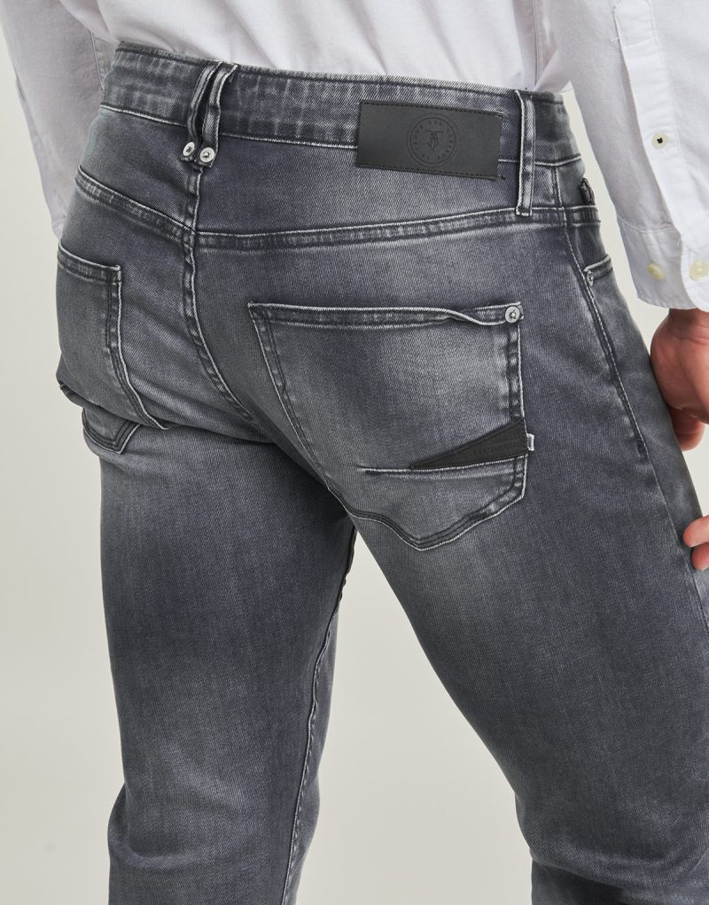 Vaqueros ajustados Le Temps des Cerises Pantalones vaqueros ajustados grises 700/11 para hombre - 5