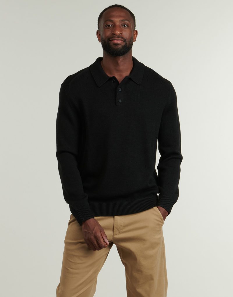 Maglione Armani Exchange KNIT POLO Nero Maglioni Uomo - 2