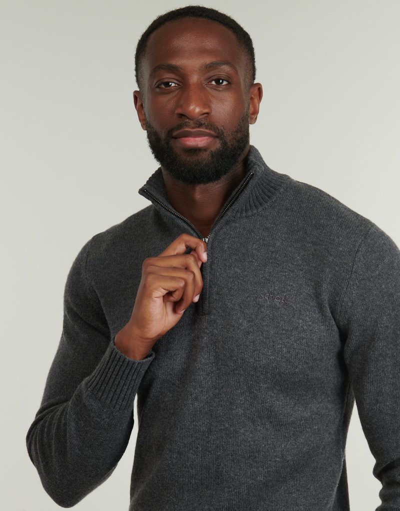 Maglione Schott PLLANCE2 Grigio Maglioni Uomo - 5
