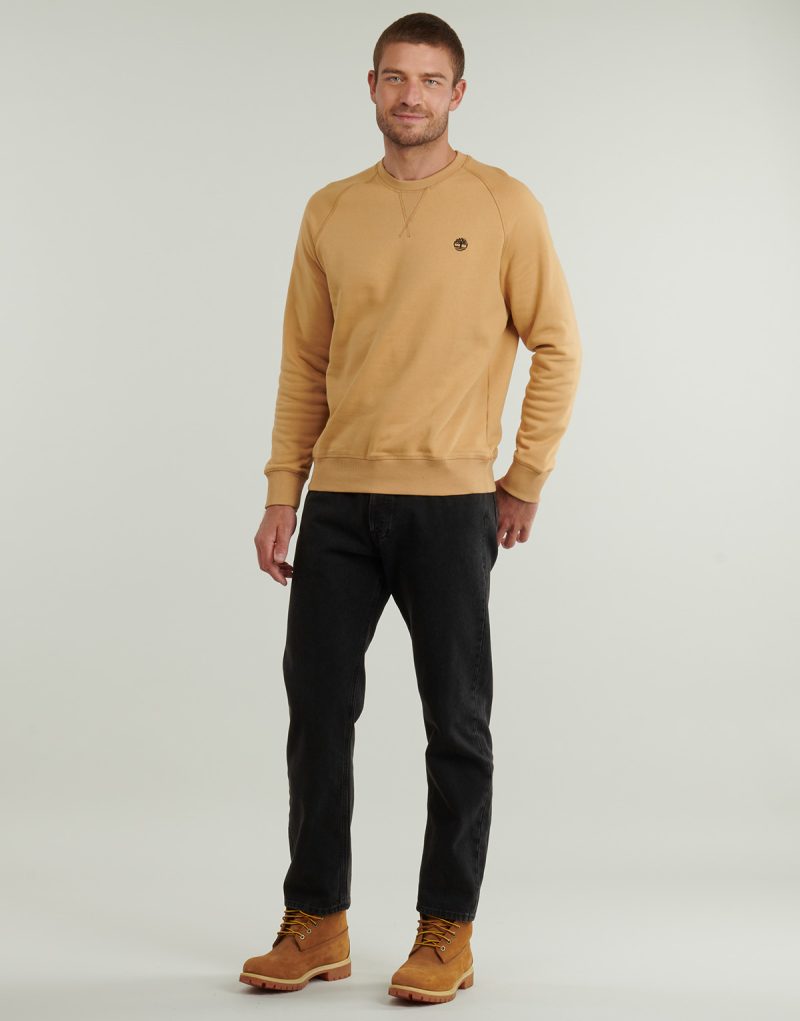 Timberland Sweatshirt Brushed Back Crew Sweatshirt Gelb Sweatshirts Herren - 3