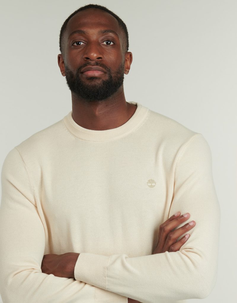 Pull Timberland Cotton YD beige pour homme - Taille 5