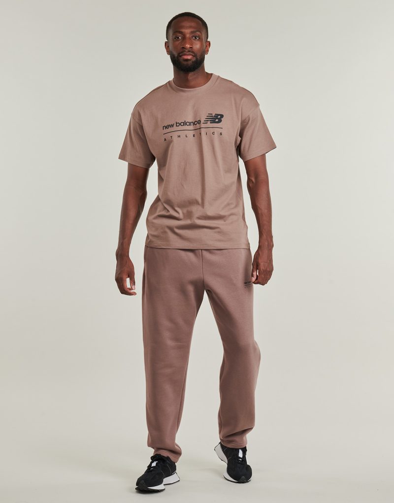 New Balance LINEAR GRAPHIC FLEECE PANT Brown Men's Sweatpants - 2