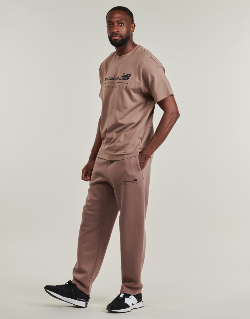 New Balance LINEAR GRAPHIC FLEECE PANT Brown Men's Sweatpants - 3