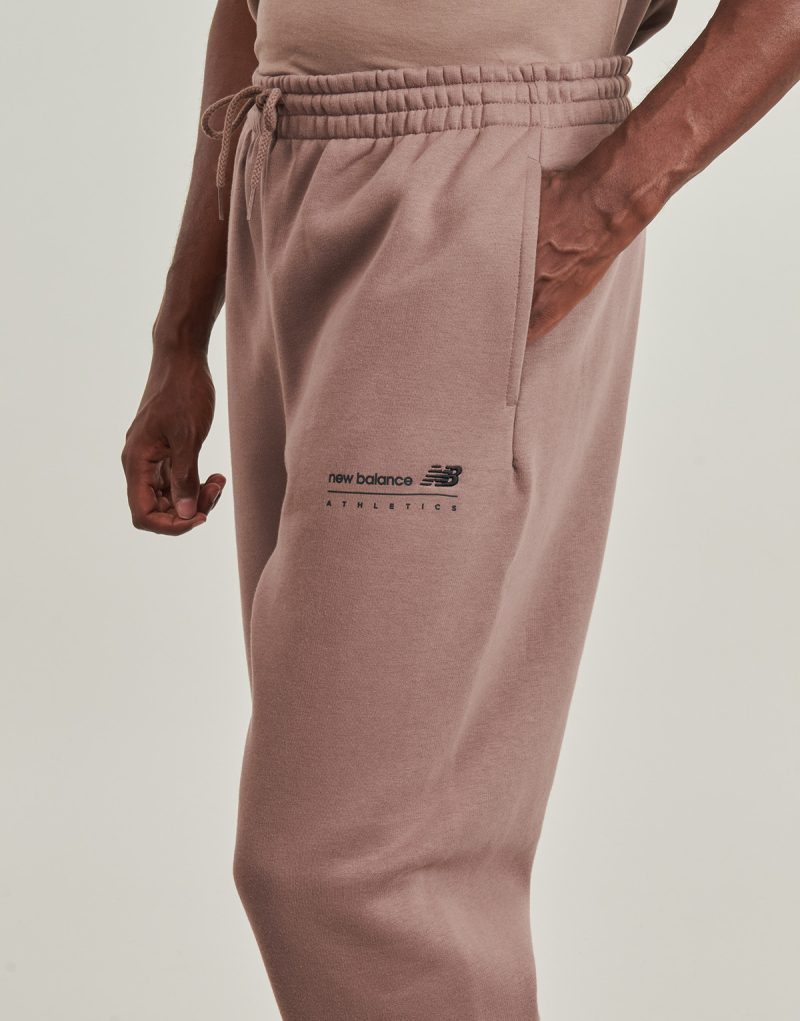 New Balance LINEAR GRAPHIC FLEECE PANT Brown Men's Sweatpants - 5