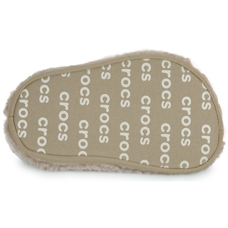 Crocs Classic Cozzzy Slipper T Beige Pantofole Bambino - 7
