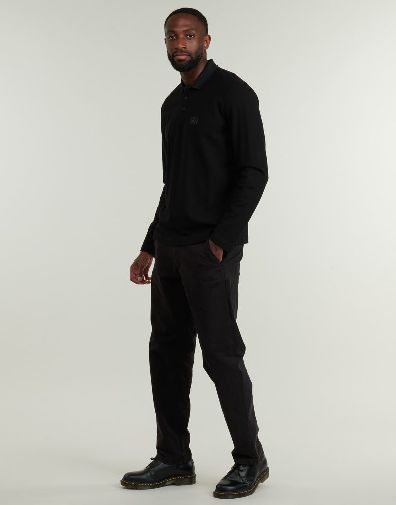 Polo &agrave; manches longues Armani Exchange POLO Noir &agrave; manches longues pour homme - 3